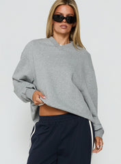 Opollo V Neck Sweatshirt Grey Marle