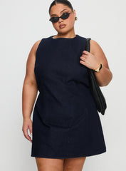 Ainsleigh Shift Denim Playsuit Dark Wash Curve