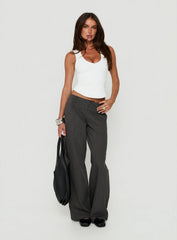 Klarika Lace Up Pants Charcoal