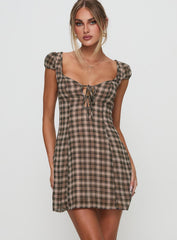 Alora Mini Dress Check Multi