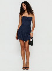 Delamere Mini Dress Navy Burnout