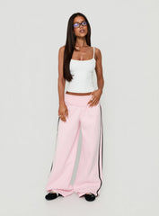 Lockie Foldover Baggy Sweatpants Pink / Black