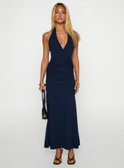 Casino Halter Maxi Navy