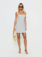 Bombshell Mini Dress Black Polka Dot