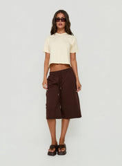 Dealia High V Boxy Tee Yellow