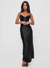 Fadyen Bias Cut Maxi Dress Black