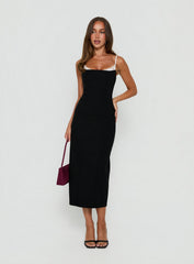 Renaissance Corset Lace Midi Dress Black / White