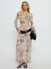 Switch Places Sheer Maxi Dress Animal