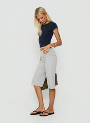 Laroy Folded Capri Pant Grey Marle