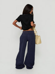 Lockie Foldover Baggy Sweatpants Navy