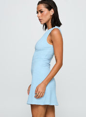Corallie Textured Mini Dress Blue