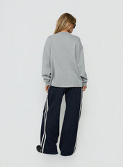 Opollo V Neck Sweatshirt Grey Marle