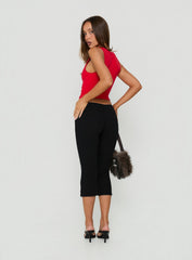 Baseline Rib Capri Pants Black