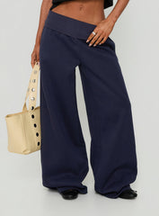 Lockie Foldover Baggy Sweatpants Navy