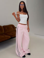 Lockie Foldover Baggy Sweatpants Pink / Black