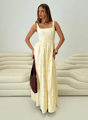 Cartmel Embroidered Maxi Dress Cream