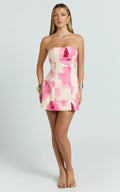 Catharine Mini Dress - Peach