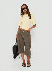 Nakota V Neck Cinched Tee Butter Yellow