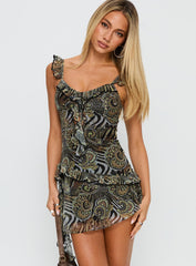 My Lifeline Frill Mini Dress Zebra