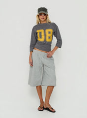 City 3/4 Sleeve Graphic Tee Grey / Yellow