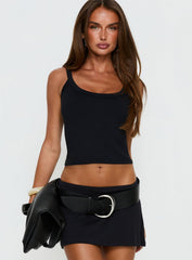 Kasper Cinched Tank Top Black
