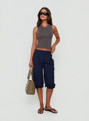 Riyah 3/4 Low Rise Nylon Pants Navy