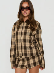 Schnieder Contrast Jacket Brown Check
