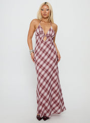 Momentous Backless Halter Maxi Dress Multi