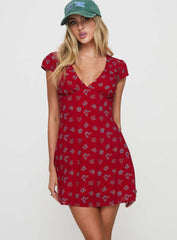 Cannelloni Mini Dress Red