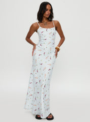 Charcuterie Maxi Dress Blue