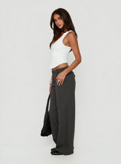 Klarika Lace Up Pants Charcoal