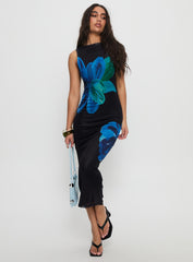Fayola Maxi Dress Blue Floral
