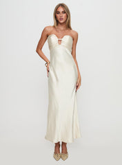 Cyprian Strapless Maxi Dress Champagne