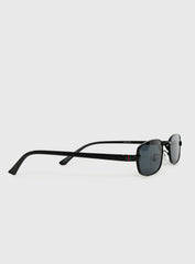 Tillie Metal Frame Oval Sunglasses Black