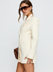 Wimbeldon Long Sleeve Mini Dress Cream