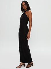 Rapture Halter Maxi Dress Black