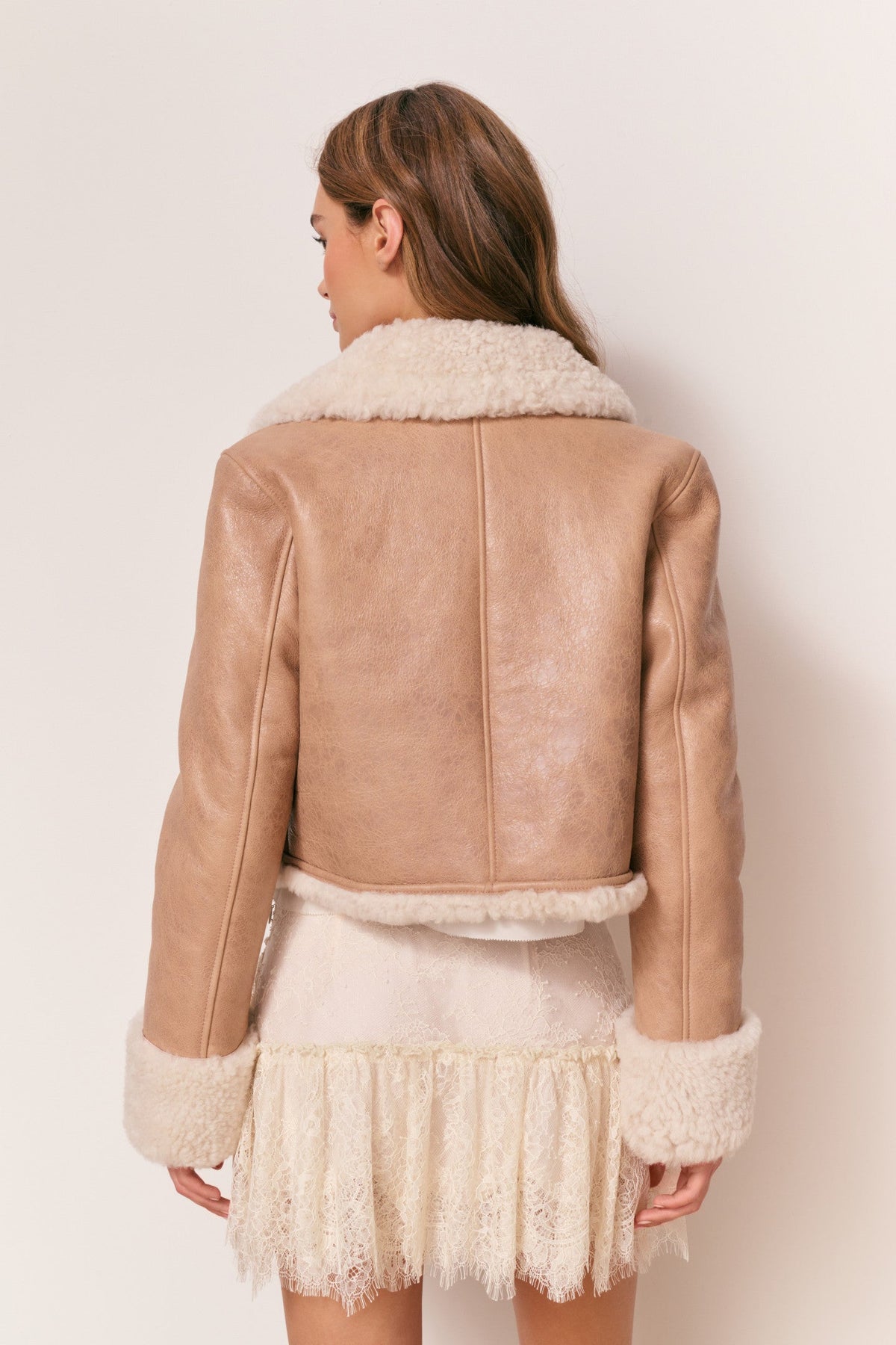 Pansy Cropped Shearling Jacket